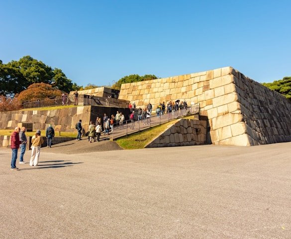 Stone foundation of main tower (Tenshu) in Edo castle